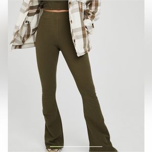 Aerie Olive Flare Leggings